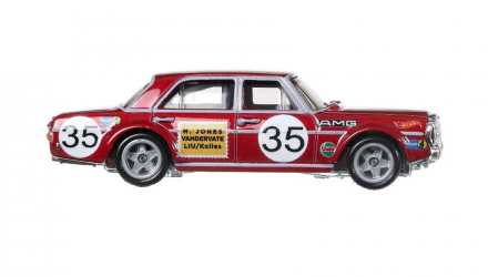 Машинка Premium Hot Wheels Mercedes-Benz 300 SEL 6.8 AMG Deutschland Design 1:64 GRJ73 Red - Retromagaz, image 4