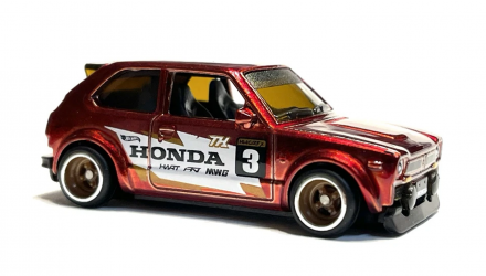 Машинка Базовая Hot Wheels 73' Honda Civic Custom Super Treasure Hunt STH Then and Now 1:64 JCB46 Red - Retromagaz, image 2