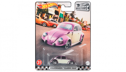 Машинка Premium Hot Wheels Volkswagen "Classic Bug" Boulevard 1:64 GRM03 Purple - Retromagaz, image 1