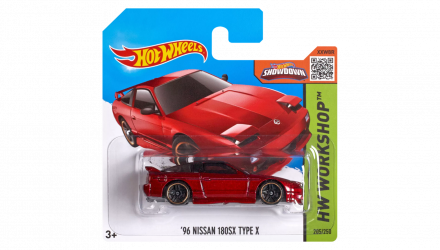 Машинка Базова Hot Wheels '96 Nissan 180SX Type X Workshop 1:64 CFH13 Dark Red - Retromagaz, image 1