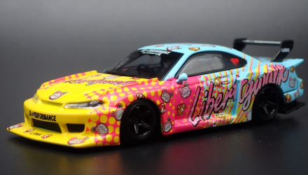 Машинка Premium MINI GT Nissan LB-Super Silhouette S15 SILVIA LBWK KUMA 1:64 MGT00754-СH Yellow - Retromagaz, image 1