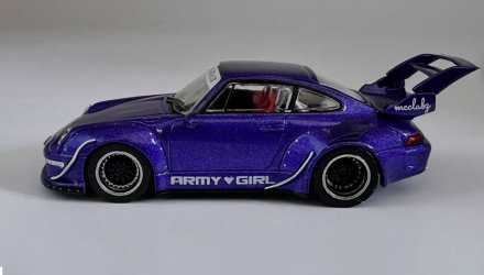 Машинка Premium Tarmac Works Porsche RWB 993 (Porsche 911) Blue Army Girl 1:64 T64-TL017-AG Blue - Retromagaz, image 3