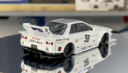 Машинка Premium MINI GT Nissan Skyline GT-R (R32) Kaido Works TAS 2025 Blister 1:64 MGT01217-BL White - Retromagaz, image 2