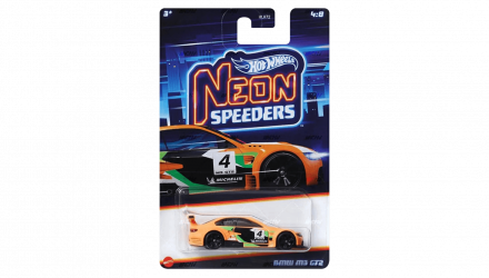 Тематическая Машинка Hot Wheels BMW M3 GT2 Neon Speeders 1:64 HLH72/HRW78 Orange - Retromagaz, image 5