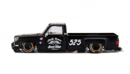 Машинка Premium Kaido House x MiNI GT Chevrolet Silverado Dually Hot Rod V1 1:64 KHMG236 Black - Retromagaz, image 3