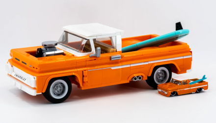Конструктор Hot Wheels Brick Shop Elite Custom ’62 Chevy Pickup 858 деталей JFT20 Orange image_2 Конструктор Hot Wheels Brick Shop Elite Custom ’62 Chevy Pickup 858 деталей JFT20 Orange - Retromagaz, image 2