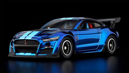 Машинка Premium Hot Wheels 2022 Ford Mustang Shelby GT500 Code Red Red Line Club RLC 1:64 JJY59 Blue - Retromagaz, image 1