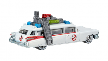 Машинка Premium Hot Wheels Cadillac Ghostbusters Ecto-1 Rep. Entertainment 1:64 DJF42 White - Retromagaz, image 3