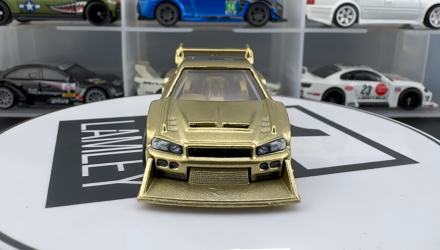Машинка Premium Hot Wheels LB-ER34 Super Silhouette Nissan Skyline Chase Aerostyles 1:64 JKF36 Gold - Retromagaz, image 4