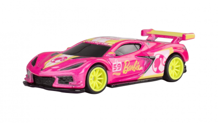 Машинка Premium Hot Wheels Corvette C8.R Barbie Pop Culture 1:64 HVJ51 Pink - Retromagaz, image 1
