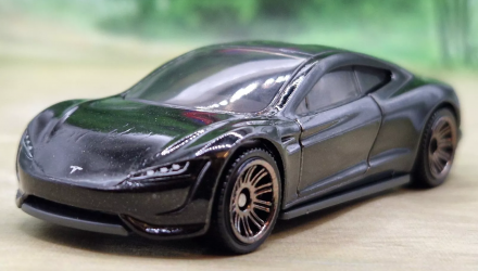 Машинка Большой Город Matchbox Tesla Roadster Highway 1:64 HVP07 Black - Retromagaz, image 5