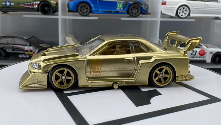 Машинка Premium Hot Wheels LB-ER34 Super Silhouette Nissan Skyline Chase Aerostyles 1:64 JKF36 Gold - Retromagaz, image 3