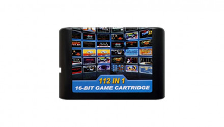 Набор Консоль Sega Mega Drive 2 MK-1631 USA Black Б/У  + Геймпад Проводной RMC MDSJ-6000 Новый 2шт + Сборник Игр 112 in 1 Без Повторов Английская Версия - Retromagaz, image 2