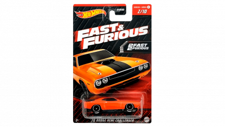 Тематическая Машинка Hot Wheels '70 Dodge Hemi Challenger Fast & Furious 1:64 HNR92 Orange - Retromagaz, image 1