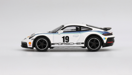 Машинка Premium MINI GT Porsche 911 Dakar Rally 1974 Rally Livery 1:64 MGT01009-CH White - Retromagaz, image 3