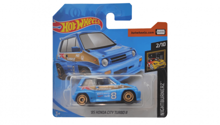 Машинка Базовая Hot Wheels '85 Honda City Turbo II Nightburnerz 1:64 FYD12 Blue - Retromagaz, image 1