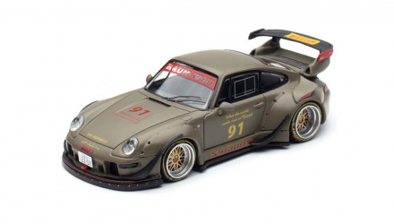 Машинка Premium Ignition Model Porsche Porsche RWB 993 1:64 IG3873 Green - Retromagaz, image 1