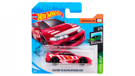 Машинка Базова Hot Wheels Custom '01 Acura Integra GSR Speed Blur 1:64 GHF43 Red - Retromagaz, image 1