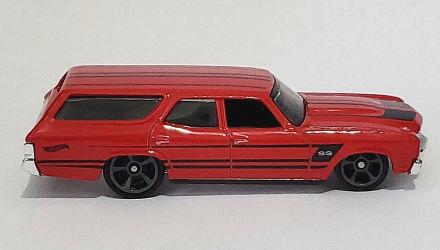 Машинка Базова Hot Wheels '70 Chevelle SS Wagon Wagons 1:64 HCX23 Red - Retromagaz, image 3