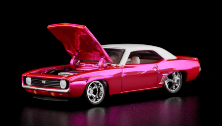 Машинка Premium Hot Wheels '69 Chevrolet Camaro SS Red Line Club RLC 1:64 HWF32 Pink - Retromagaz, image 1