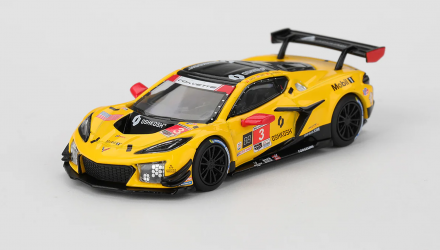 Машинка Premium MINI GT Chevrolet Corvette Z06 GT3.R#3 Corvette Racing 1:64 MGT01168-CH Yellow - Retromagaz, image 1