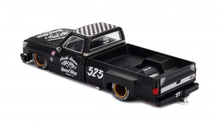 Машинка Premium Kaido House x MiNI GT Chevrolet Silverado Dually Hot Rod V1 1:64 KHMG236 Black - Retromagaz, image 2