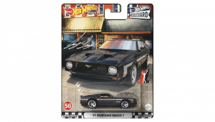 Машинка Premium Hot Wheels '71 Mustang Mach 1 Boulevard 1:64 HCR21 Black - Retromagaz, image 1