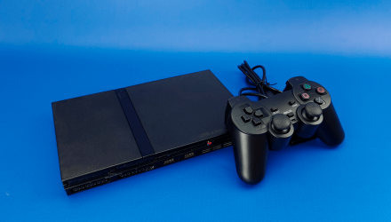 Набор Консоль Sony PlayStation 2 Slim SCPH-7xxx Chip Black Б/У  + Геймпад Проводной DualShock 2 SCPH-10010 - Retromagaz, image 5