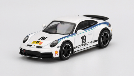 Машинка Premium MINI GT Porsche 911 Dakar Rally 1974 Rally Livery 1:64 MGT01009-CH White - Retromagaz, image 1
