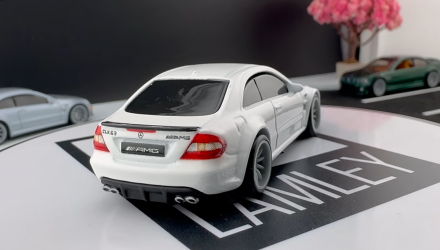 Машинка Premium Hot Wheels 2008 Mercedes-Benz CLK 63 AMG Black Series Power Trip 1:64 JKF29 White - Retromagaz, image 2
