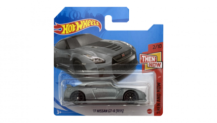 Машинка Базовая Hot Wheels '17 Nissan GT-R (R35) Then and Now 1:64 GTC70 Grey - Retromagaz, image 1