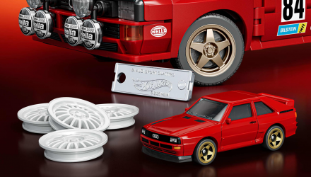 Конструктор Hot Wheels Mattel Brick Shop Hot Wheels Audi ‘84 Sport Quattro 864 Деталей JLK39 Red - Retromagaz, image 4