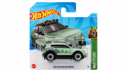 Машинка Базова Hot Wheels Volvo XC40 Recharge Mud Studs 1:64 HKG55 Green - Retromagaz, image 1