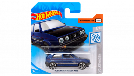 Машинка Базова Hot Wheels Volkswagen Golf MK2 Volkswagen 1:64 FYF76 Dark Blue - Retromagaz, image 1