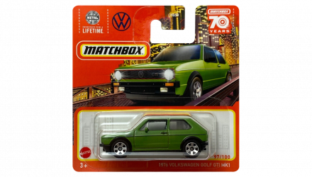 Машинка Большой Город Matchbox 1976 Volkswagen Golf GTI MK1 Metro 1:64 HLC96 Green - Retromagaz, image 1