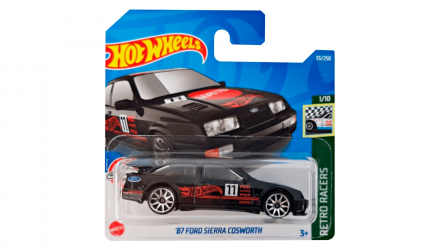 Машинка Базова Hot Wheels '87 Ford Sierra Cosworth Retro Racers 1:64 HCT21 Black - Retromagaz, image 1