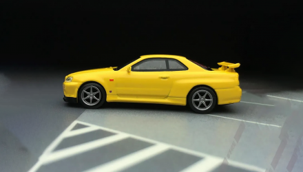 Машинка Premium MINI GT Skyline GT-R (R34) V-Spec 1:64 MGT00762 Yellow - Retromagaz, image 1
