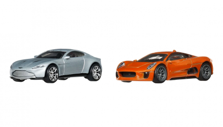Машинка Premium 2шт Hot Wheels Aston Martin DB10 / Jaguar C-X75 Spectre 007 2-Packs 1:64 JBL04 Silver - Retromagaz, image 2