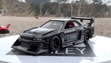 Машинка Premium Hot Wheels LB-ER34 Super Silhouette Nissan Skyline Chase Mountain Drifters 1:64 HCK01 Black - Retromagaz, image 2