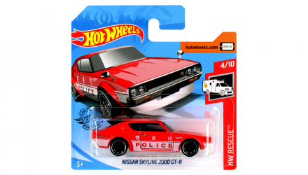 Машинка Базовая Hot Wheels Nissan Skyline 2000 GT-R Rescue FYG85 Red Новый - Retromagaz, image 1