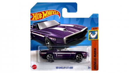 Машинка Базовая Hot Wheels '69 Shelby GT-500 Muscle Mania 1:64 HKJ50 Purple - Retromagaz, image 1