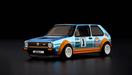 Машинка Premium Hot Wheels 1976 Volkswagen Golf MK1 GTI Red Line Club RLC 1:64 JJY63 Blue - Retromagaz, image 1