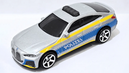 Машинка Велике Місто Matchbox 2023 BMW i4 Police Sedan 1:64 JBR00 Silver - Retromagaz, image 3