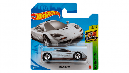 Машинка Базова Hot Wheels McLaren F1 Exotics 1:64 GRX57 Metallic Silver - Retromagaz, image 1