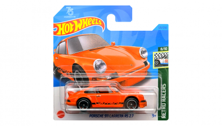 Машинка Базовая Hot Wheels '75 Porsche 911 Carrera RS 2.7 Retro Racers 1:64 HKJ82 Orange - Retromagaz, image 1