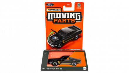 Тематическая Машинка Matchbox 1969 Ford Mustang Boss 302 Moving Parts 1:64 FWD28/HVN03 Black - Retromagaz, image 1