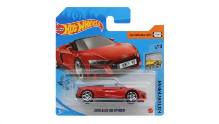 Машинка Базовая Hot Wheels 2019 Audi R8 Spyder Factory Fresh 1:64 GHF93 Red - Retromagaz, image 1