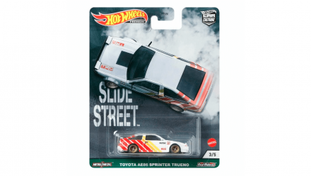 Машинка Premium Hot Wheels Toyota AE86 Sprinter Trueno Slide Street 1:64 GRJ83 White - Retromagaz, image 1