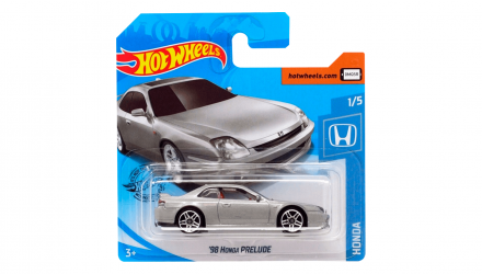 Машинка Базова Hot Wheels '98 Honda Prelude Honda 1:64 GHB55 Silver - Retromagaz, image 1