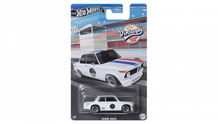 Тематическая Машинка Hot Wheels BMW 2002 Vintage Racing Club 1:64 HRT81/HRV02 White - Retromagaz, image 1